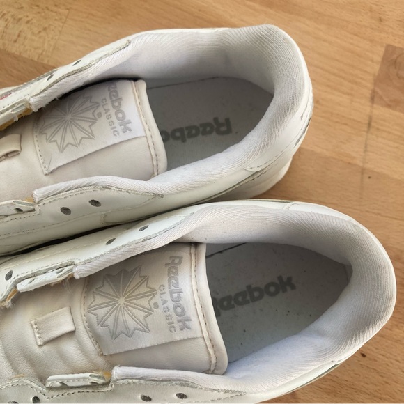 Reebok Classic 906 size 7.5 Leather White *no shoelaces* - Picture 4 of 9